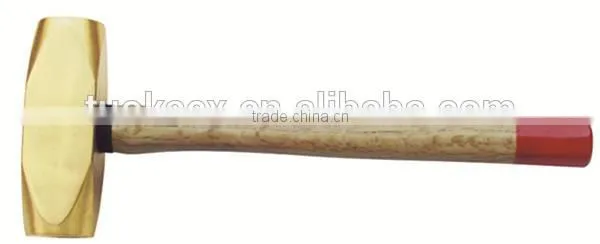 High quality hand tools brass flat hammer Euro type