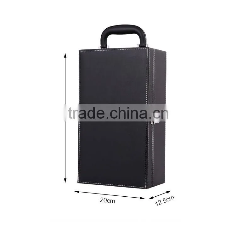 Luxury PU leather wine gift box set with foam insert