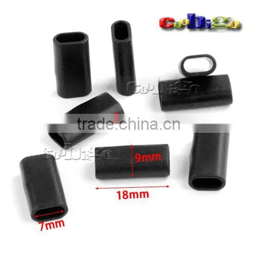 Circular Bell Stopper Plastic Cord Ends Toggle With 9/32"(7mm) Sportwear Rope Accessories #FLS177-B