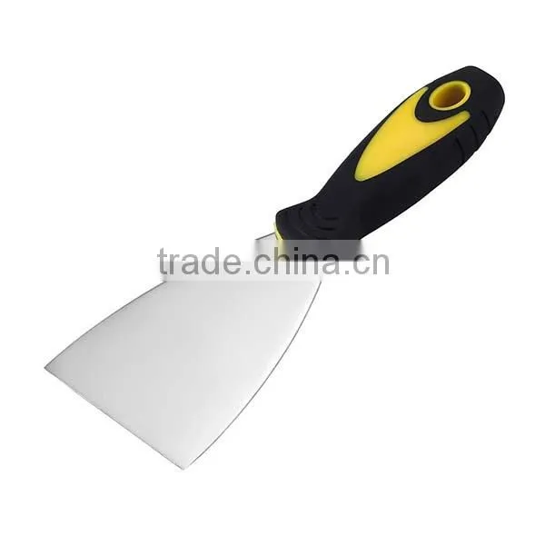 3'' Carbon Steel Flexible Scraper with Plastic Handle , Plastic Putty Knife building construction tools and equipment