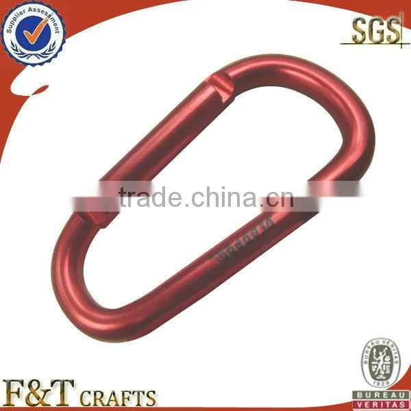 wholesale black climbing clips metal custom carabiner with custom laser logo