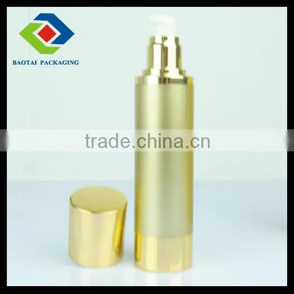 0.5oz, 1oz, 2oz airless bottle with gold cap,AS cylinder bottle for skin cream
