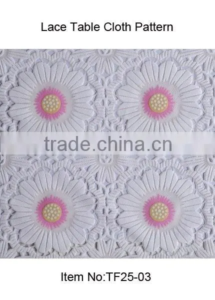 Oilproof &Waterproof lace embossed vinyl lace tablecloth