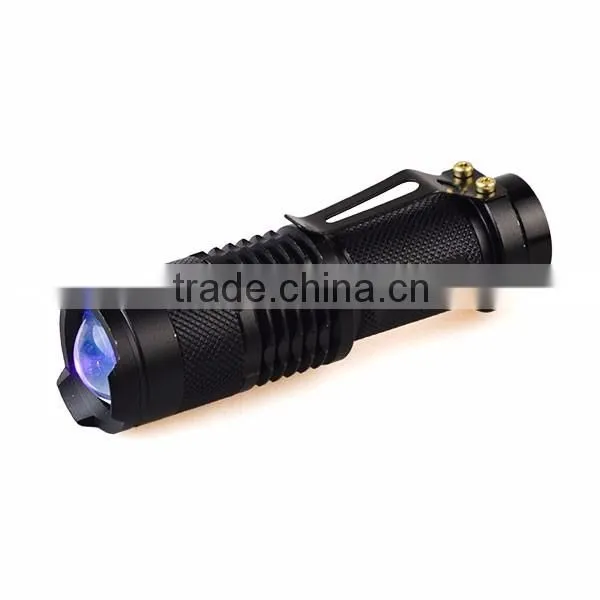 Mini Pocket UV LED 395NM Ultra Violet Zoomable UV Black Light Torch