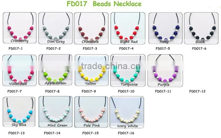 Silicone Teething Beads For Jewelry/FDA Baby Chew Beads BPA Free Food Grade Silicone Teething Beads