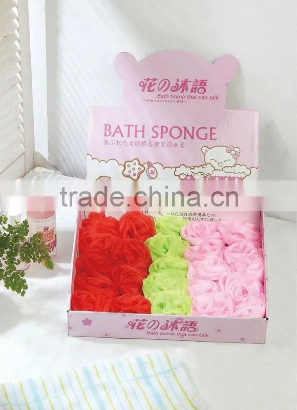 Wholesale bath shower set .sale promotion soft bath spong strip ,bath ball and shower cap for promotiona