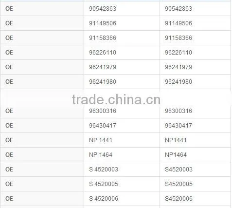 Provide OEM auto parts GS8543 16 05 953 for Daewoo Opel rear brake shoe