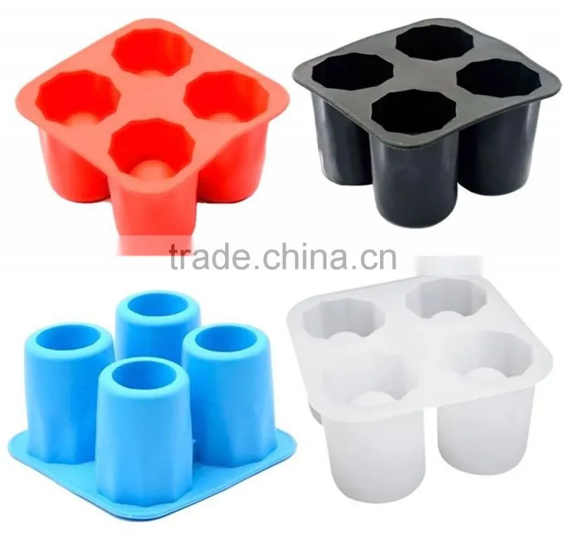 hot sell shot glass shaped silicone ice mold