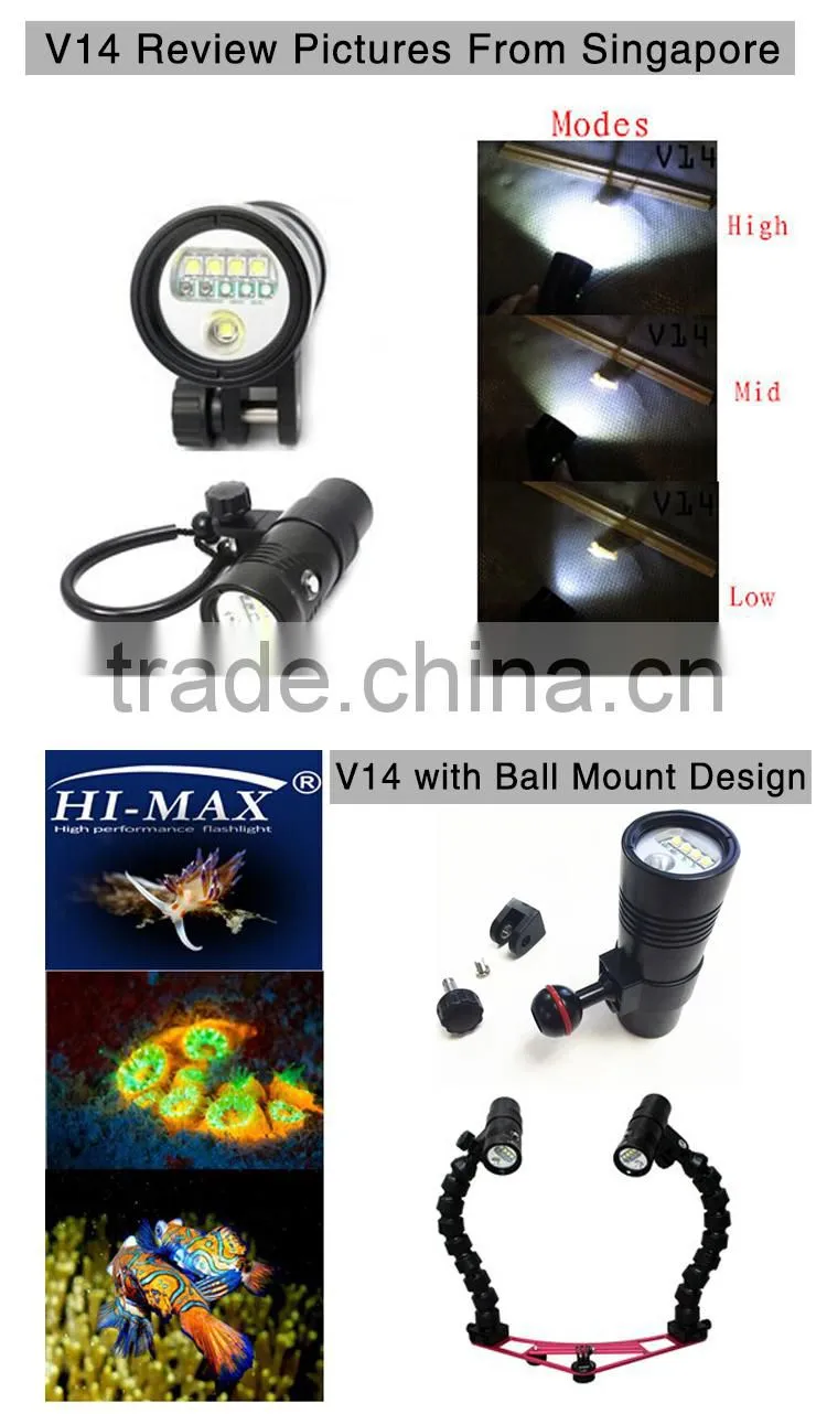 Most Powerful Scuba Led Wide Angle Diving Torch Underwater Video Light