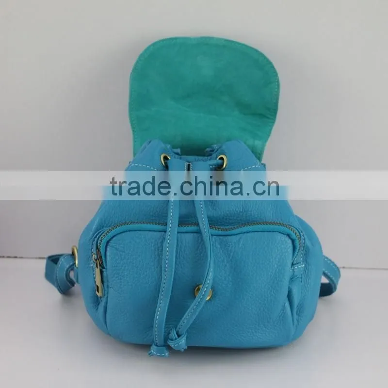 2016 soft fabric backpack fashion blue backpack girl 's school bag