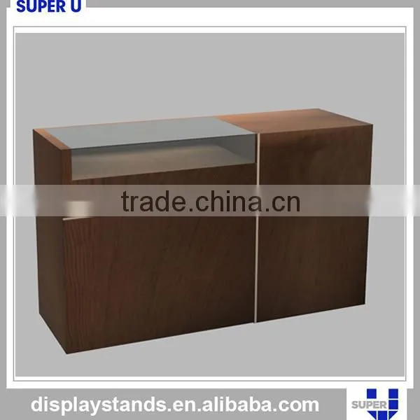 Wooden glass cosmetic jewelry wrist watch display stand