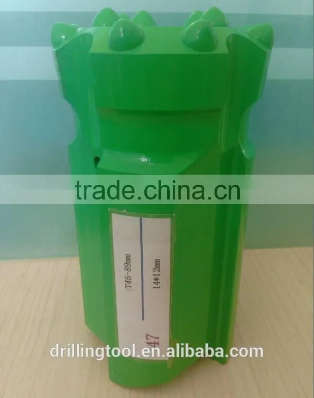 high Strength Alloy Steel Drilling Bit,Theaded button bit,T38, diameter 89mm, spherical, front 4*13mm, gauge 8*13mm