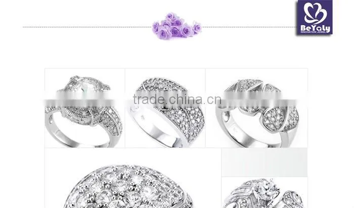 Wholesale jewelry gemstone 925 sterling silver China CZ ring