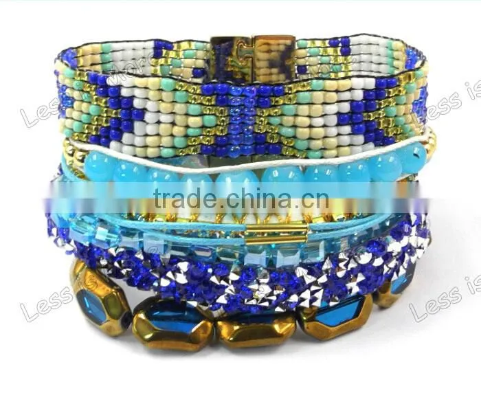 Triple braided magnetic charm bracelet paracord bracelet