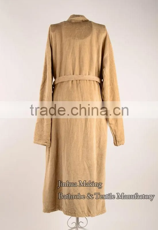 high grade hotel Plain dyed thickening cotton cut velvet unisex bathrobe