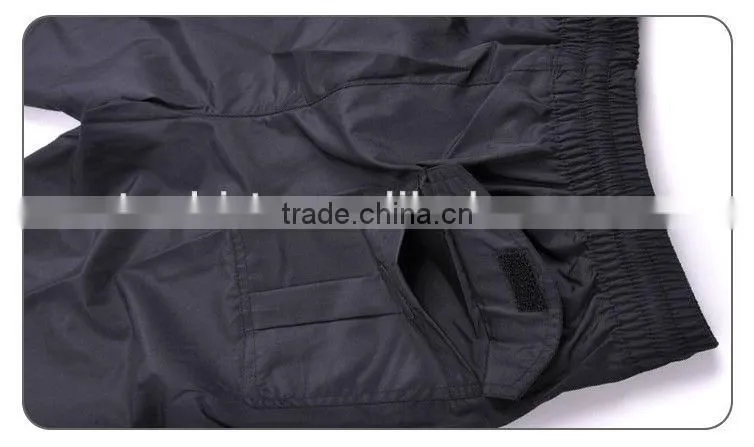 Navy Blue Color Nylon Fiber Men Casual Trousers Pants