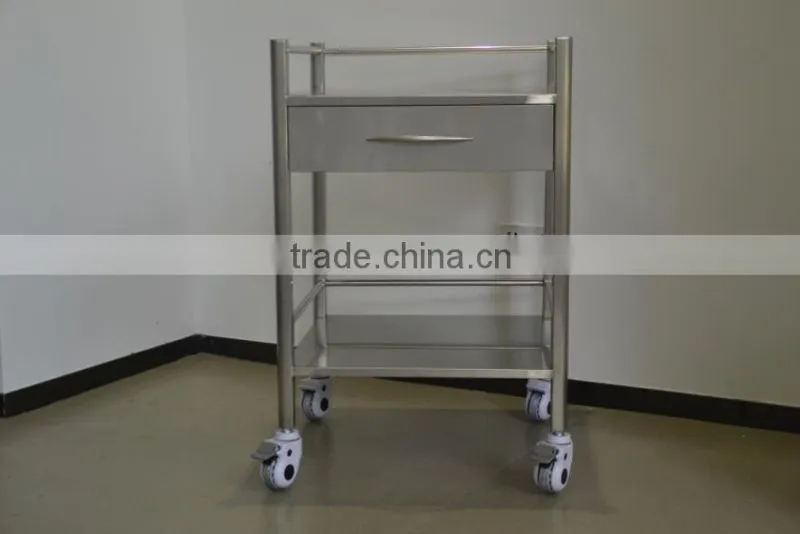 Stainless steel medical trolley, trolley for dental