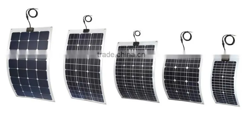 30W Portable semi flexible solar panel for camping
