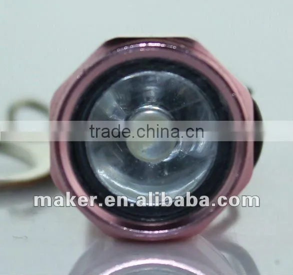 1 LED Mini Keychain, Clip Aluminum flashlight