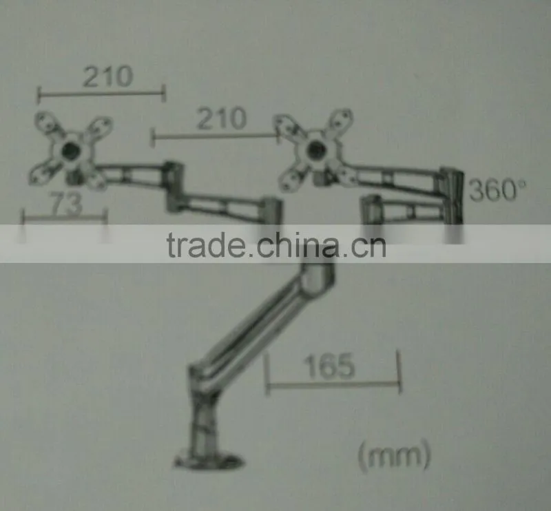 jiaxing factory supply gas cylinder desktop monitor arms for office use