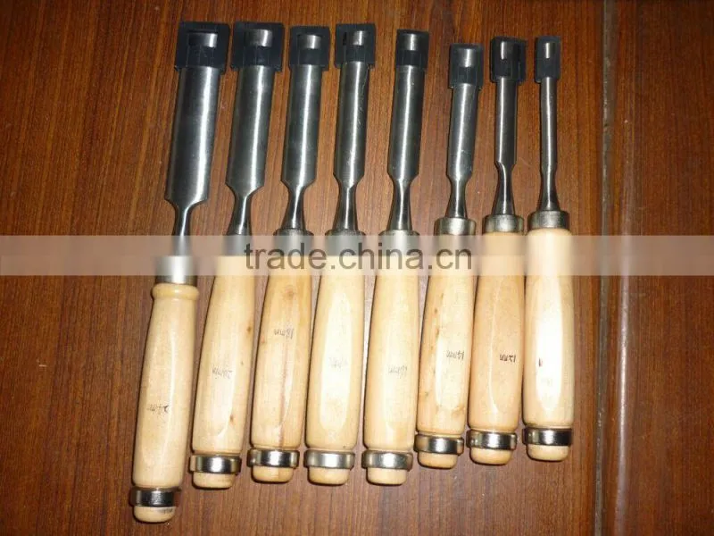 wooden handle half round chisel