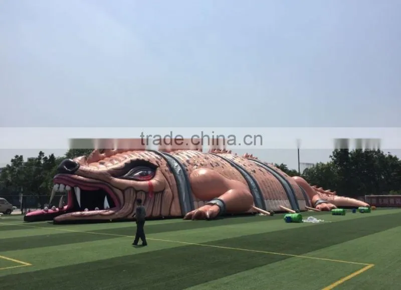 2016 customized new design inflatable dragon house, giant inflatable haunted dragon house for Halloween decoration