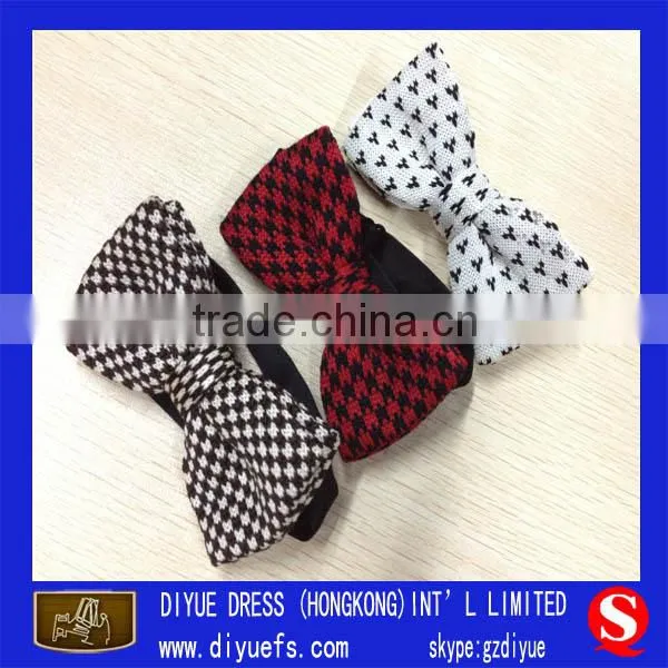 Balck and white Microfiber Self Tie Bow Tie
