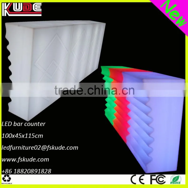 New bar counter design/illuminated LED bar counter/LED bar table for night club
