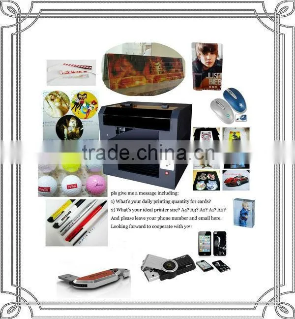 uv digital inkjet printer with a3 size, use for pvd, phone case, t-shirt, metal