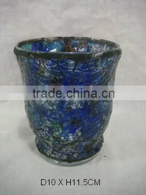mosaic hurricane candle holder