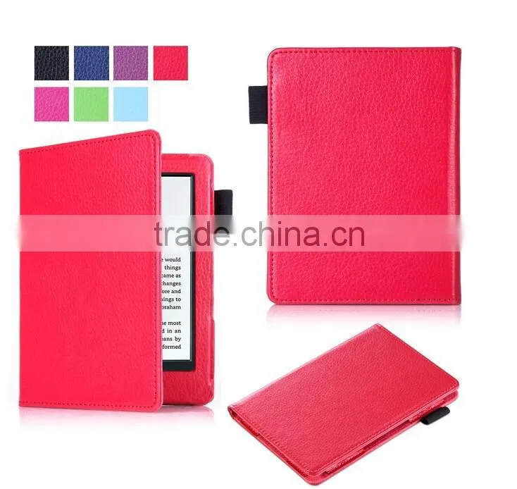 Litchi Pattern PU Leather Case for 2016 New Kindle 6" e-Reader, 6inch Leather Case for e-Reader New Kindle 2016
