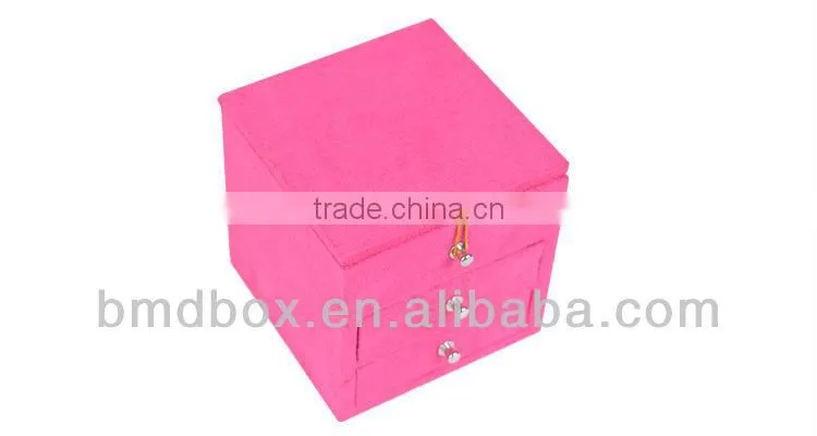 high quality faux suede factory price custom ring box