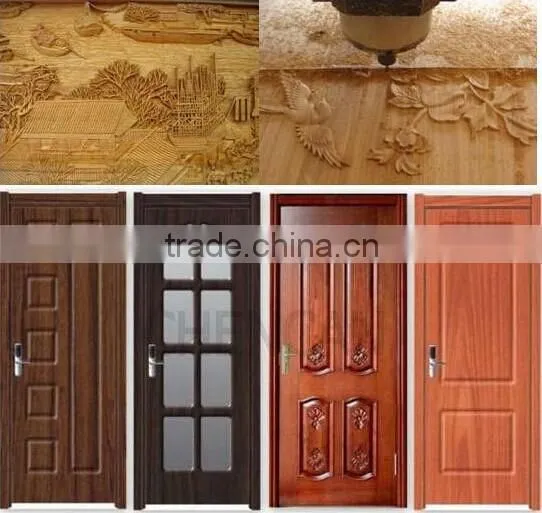 2015 hot new products multihead 3d wooden door design cnc router machine