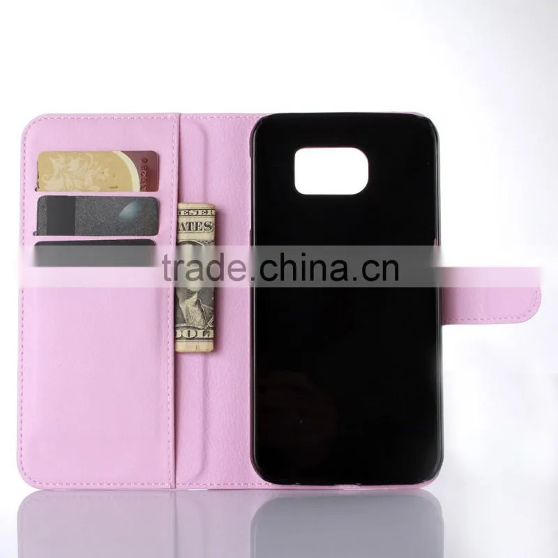 Wholesale Folio Stand Case for Samsung GALAXY S7 Plus PU Leather Flip Cover with Wallet