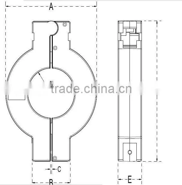 GP-30 Plastic round split type core current transformer clamp 50A/0.333V