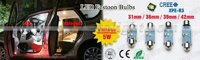 2014 Hot Sale 9-30V DC/AC LED dome festoon lights for all cars with 31MM/36MM/39MM/42MM available