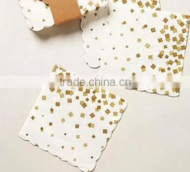 Custom Gold Foil Wedding Napkins, Foil Stamped Napkins Logos