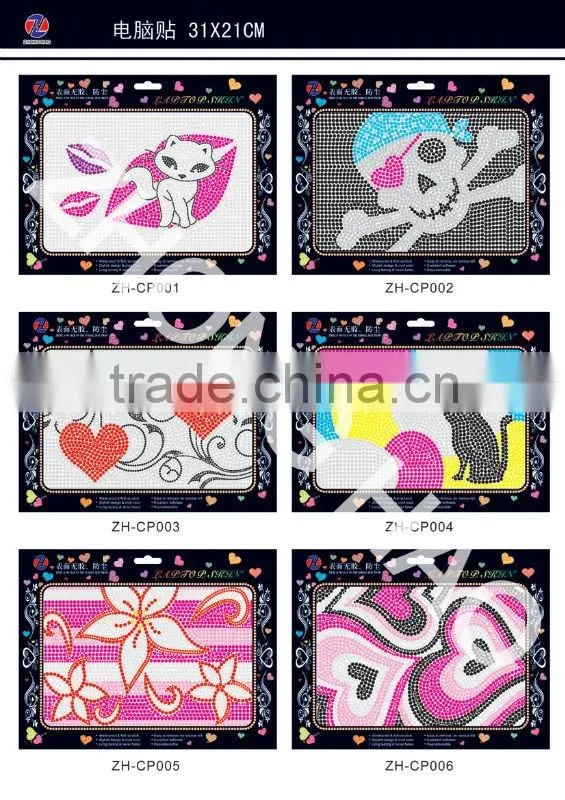 bright-coloured crystal laptop sticker
