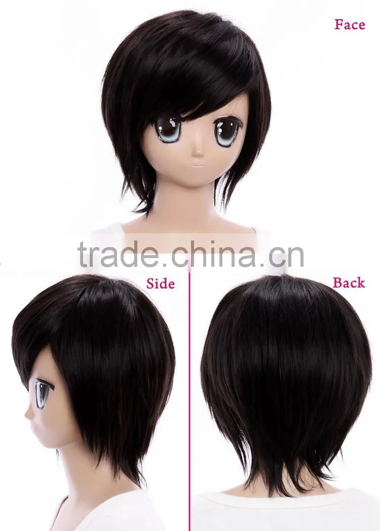 Top quality Factory heat resistant anime Durarara!! Mikado Ryugamine cosplay wig natural hair wig