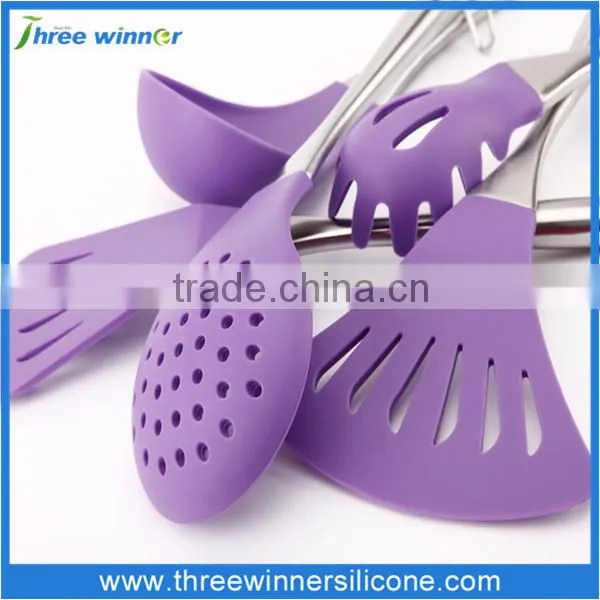 FDA eco-friendly utensil silicone spatula set cookware