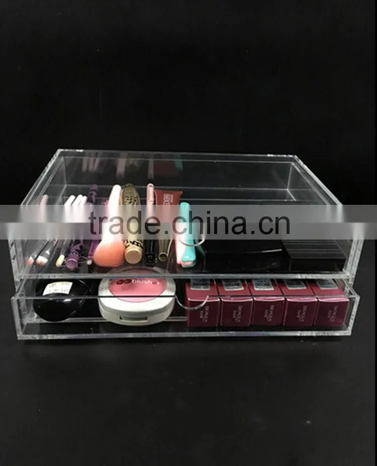 customized OEM ODM accepted high clear acrylic material cosmetic storage box