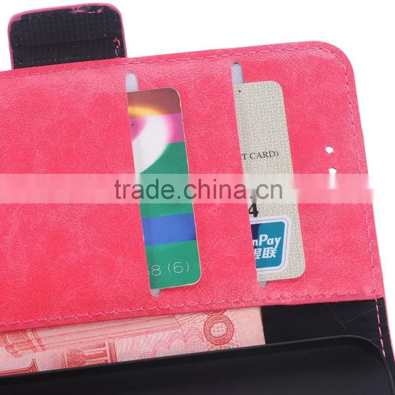 For HTC one M9 Luxury Oil Buffed Wallet Leather Case,Flip leather case for HTC M9--EASYBYZ