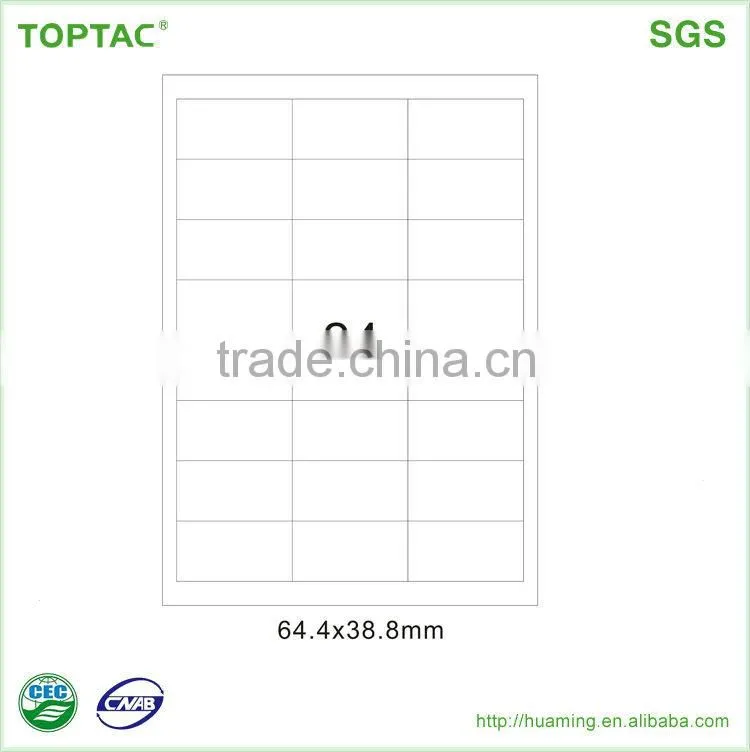 Wenzhou A4 Laser Labels size