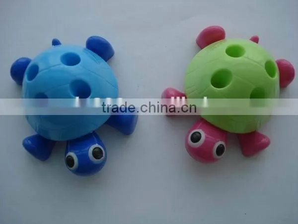 colorful turtle shape multi-function pencil sharpener with pencil holder