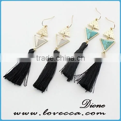 Elegant fancy beautiful luxery imitation red ruby gemstone earring jewelry