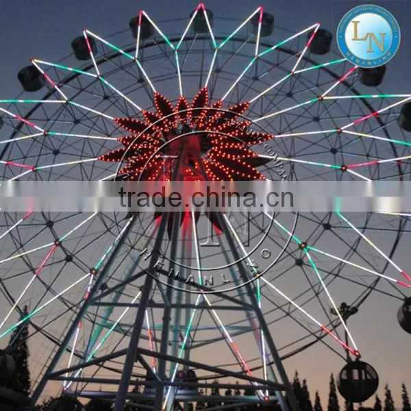 Amusement park products! China 16kw high quality ferris wheel with colorful LED lights