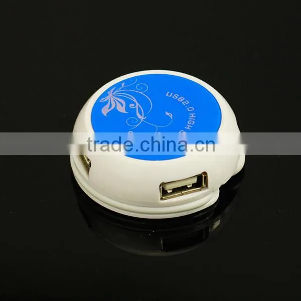 novelty high speed hamburger round shaped 2.0 version 4 port USB Hub