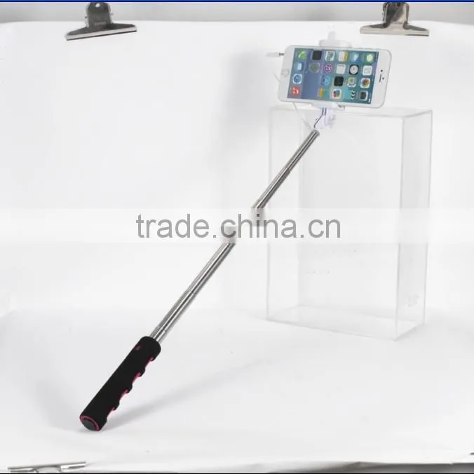 2016 Pocket size and foldable OEM mini wired cable selfie stick