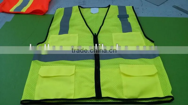 orange mesh reflective safety vest