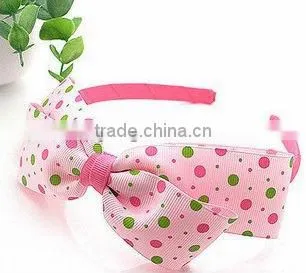 fashion textile bow shaped alloy hair clip